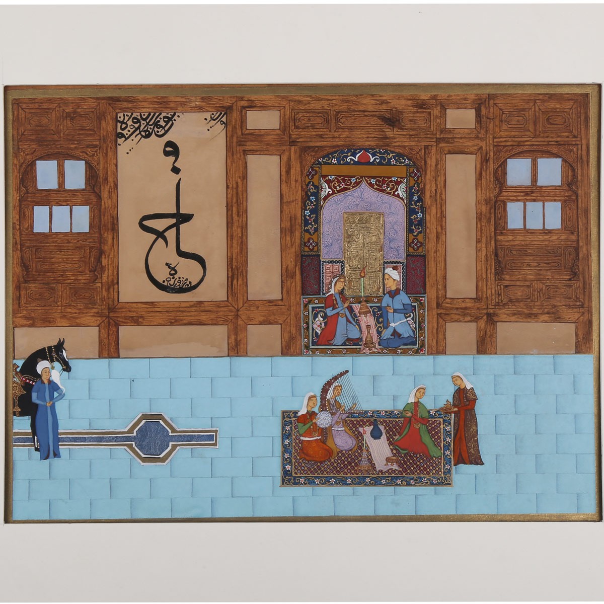 Ancient Morad Khani Painting on Paper | Royal Wall-Hanging Artwork 2