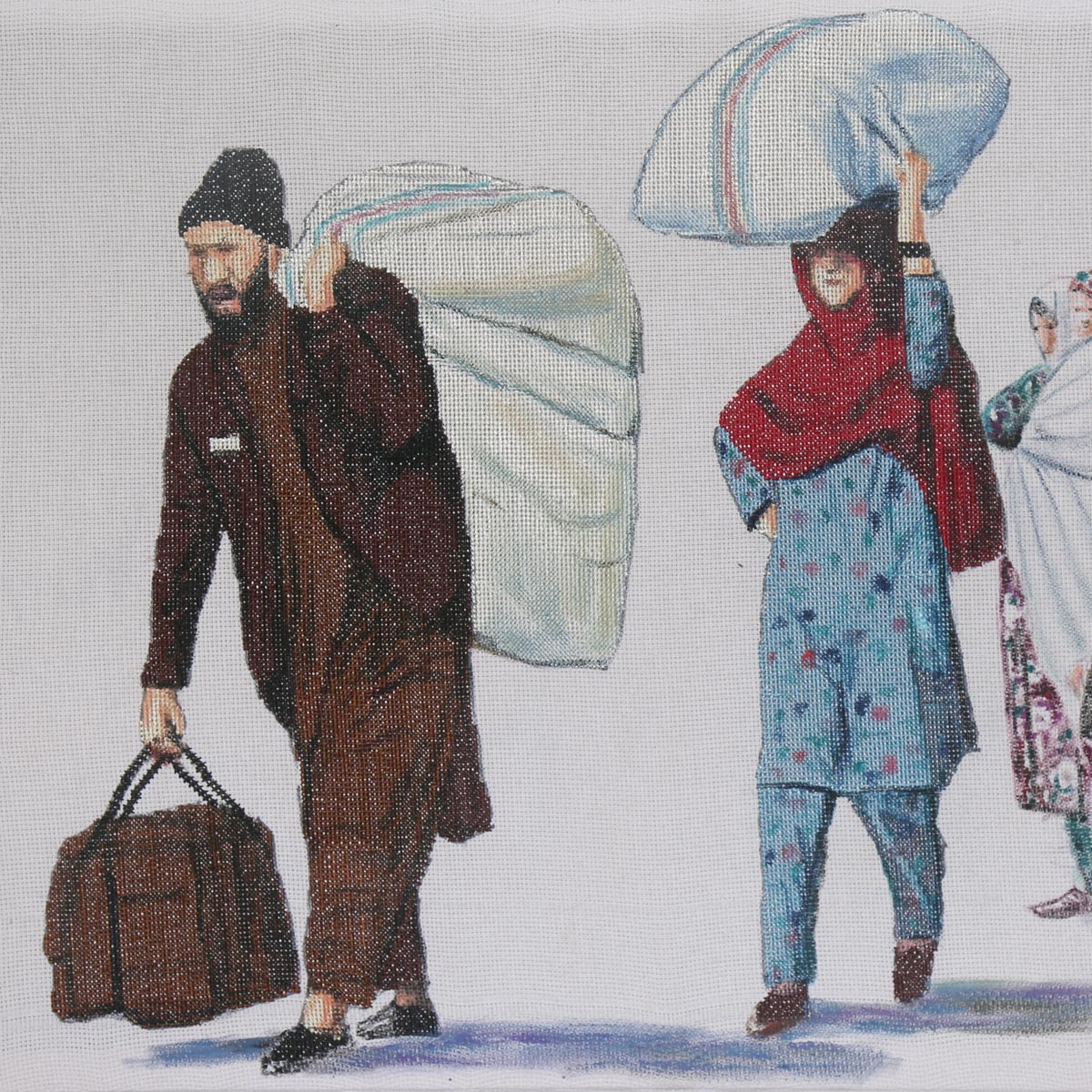 Afghan Family Shifting Artwork| Family Travelling Scene Artwork 3