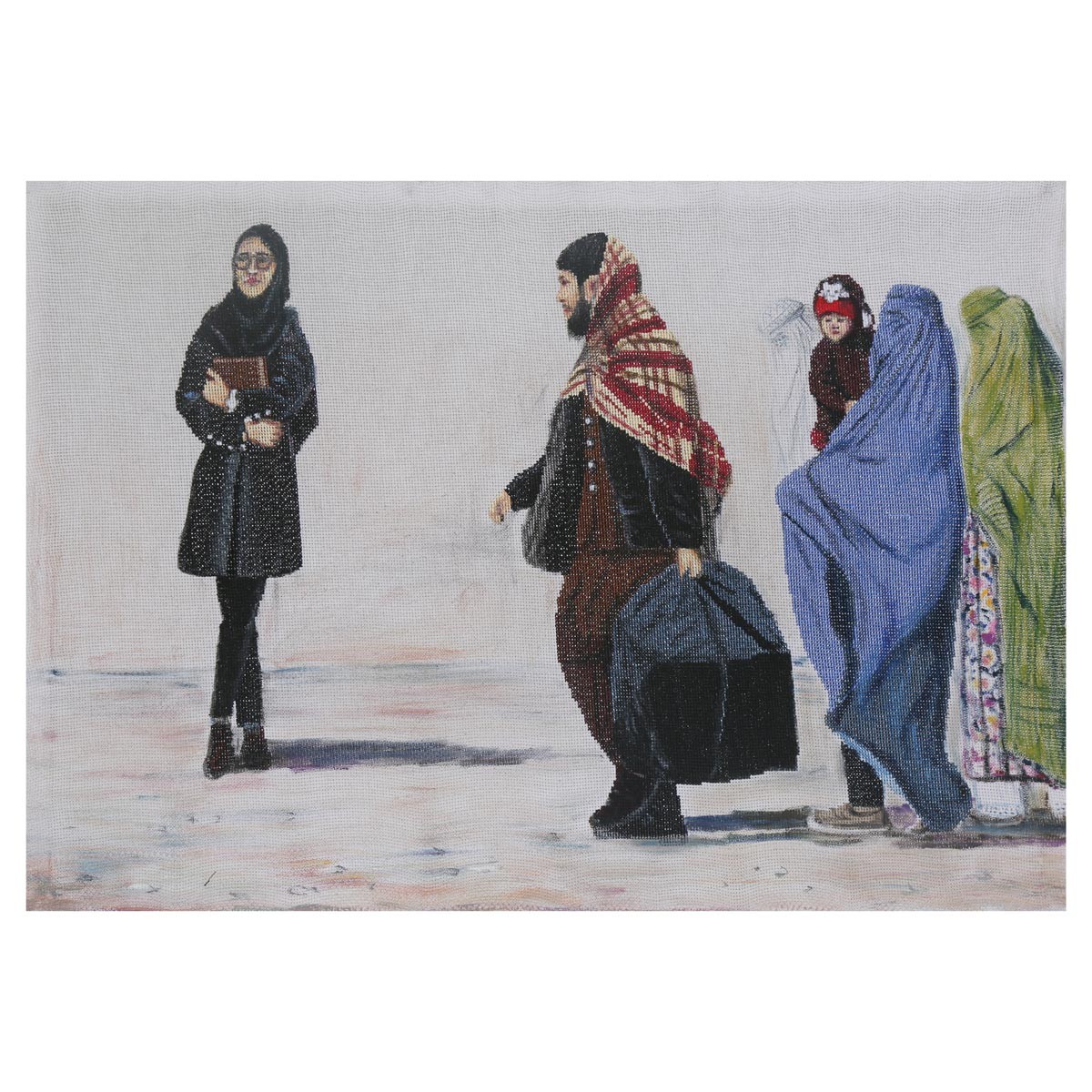 Beautiful Afghan Women Artwork| Best Needlework on Canvas Art 1