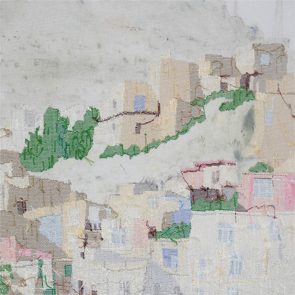 Needlework on Canvas Painting| Television Mountain Kabul Artwork 4