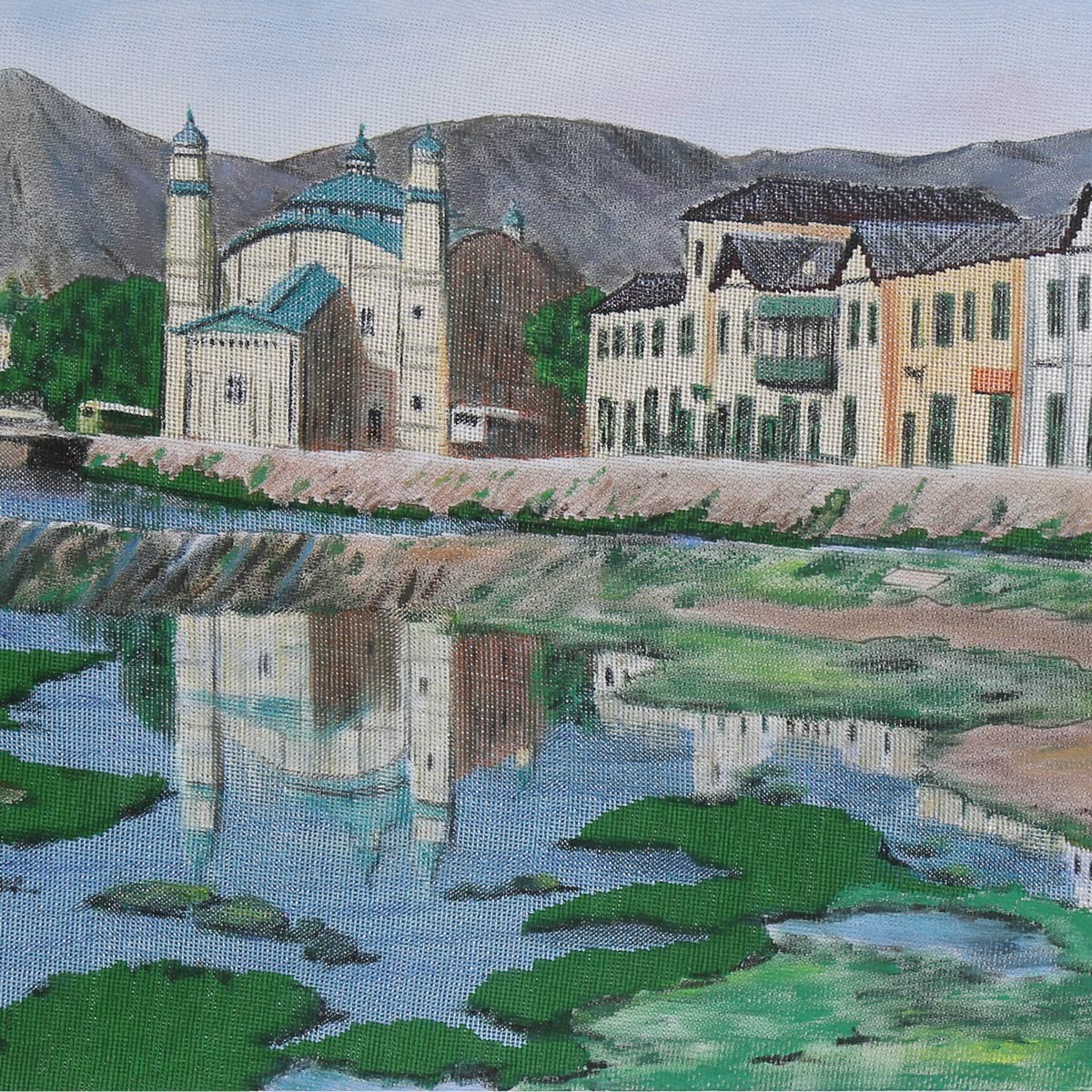 Kabul River Artwork| Shah 2 Shamshira Mosque Artwork| Afghan Women Needlework 2
