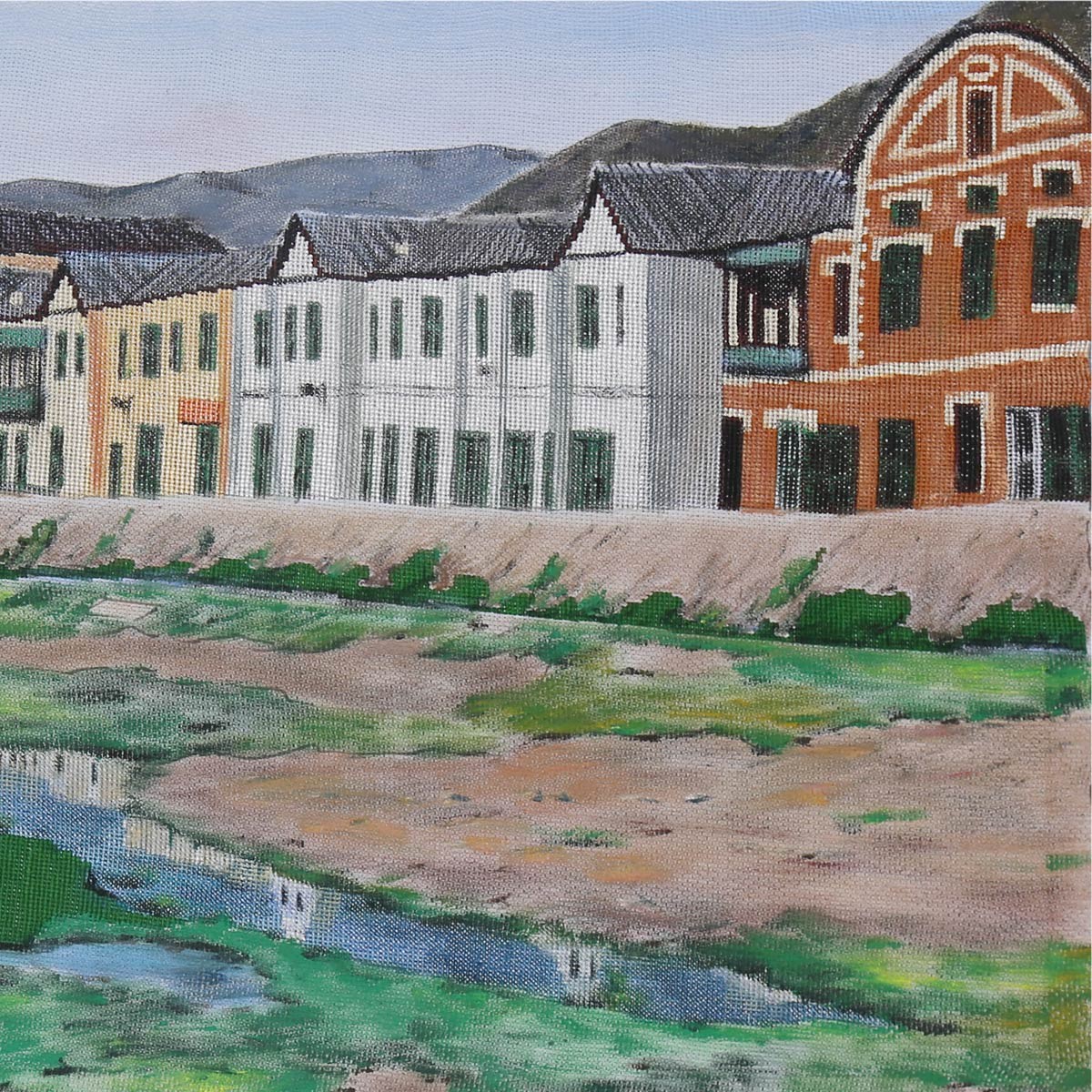 Kabul River Artwork| Shah 2 Shamshira Mosque Artwork| Afghan Women Needlework 3