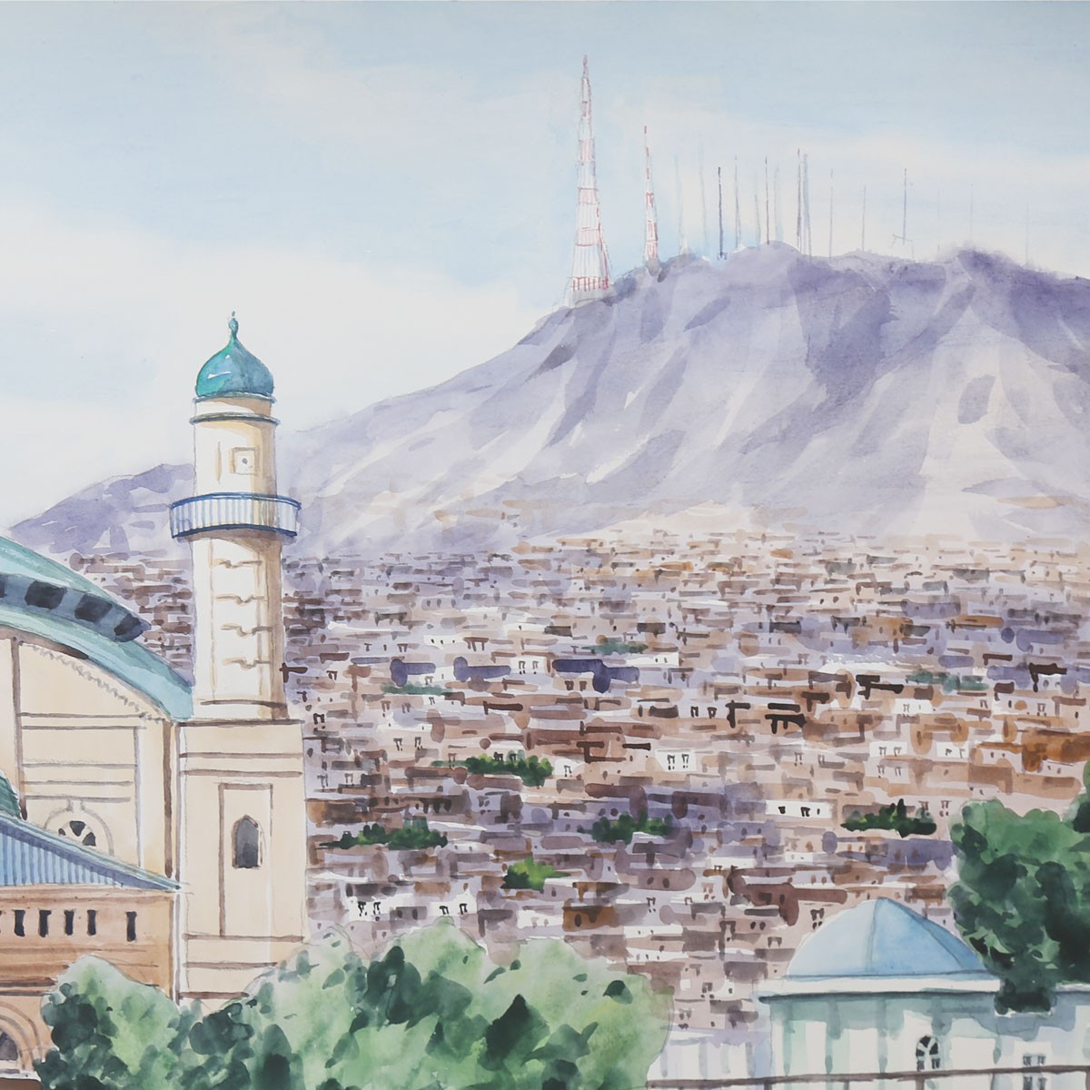 Shah 2 Shamshira Mosque Artwork| Kabul Historical Mosque Artwork 3