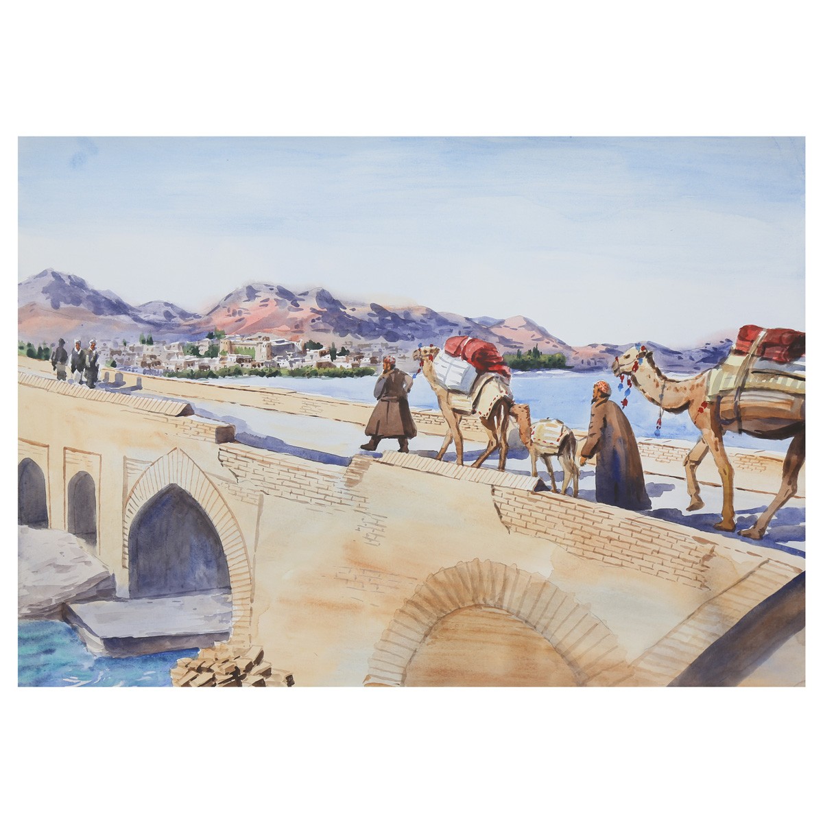 Herat Historical Bridge Artwork| Malan Bridge Artwork| Ancient Herat Painting 1