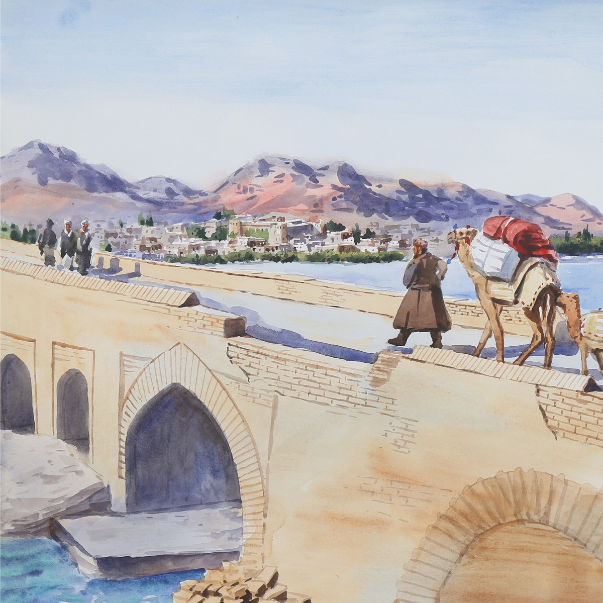Herat Historical Bridge Artwork| Malan Bridge Artwork| Ancient Herat Painting 3