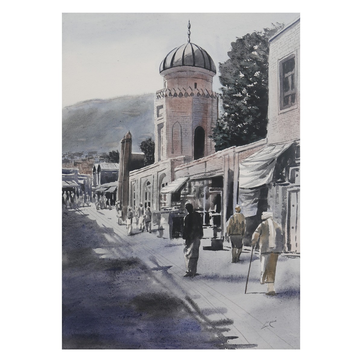 Kabul Old City Artwork| Afghanistan Old Bazaar Painting| Best Oil Painting 1