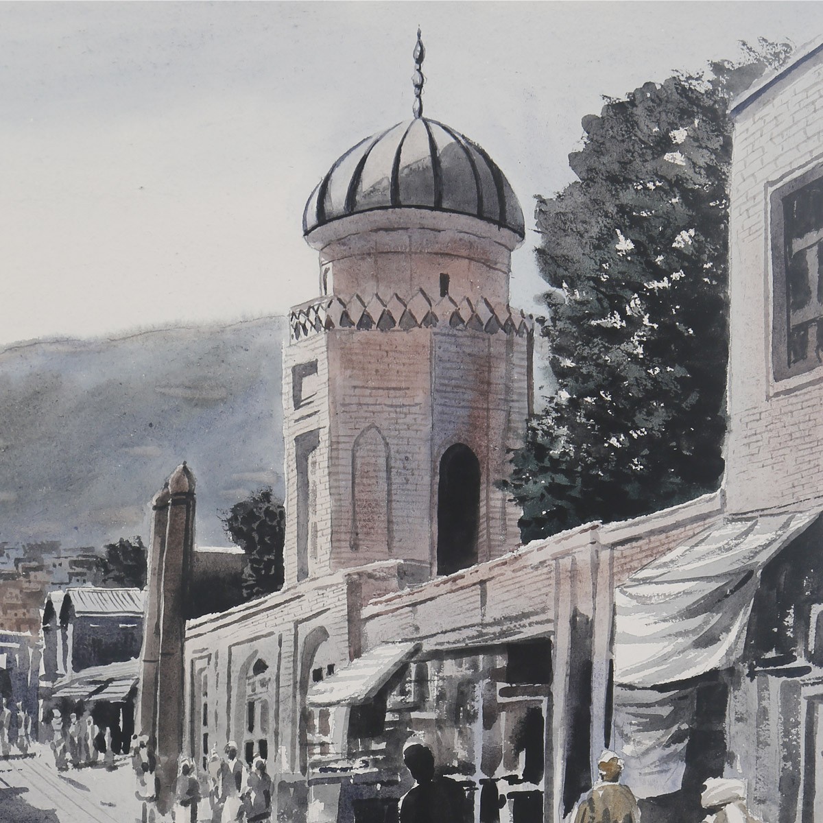 Kabul Old City Artwork| Afghanistan Old Bazaar Painting| Best Oil Painting 3