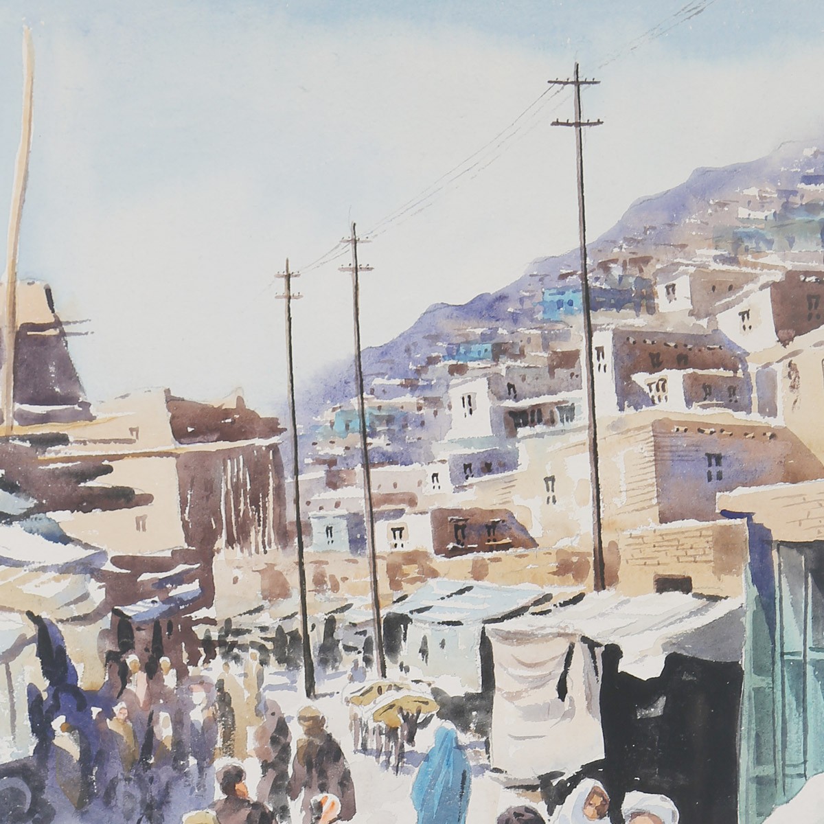 Kabul Bazaar Painting| Beautiful Market Artwork| Afghan Artwork 3