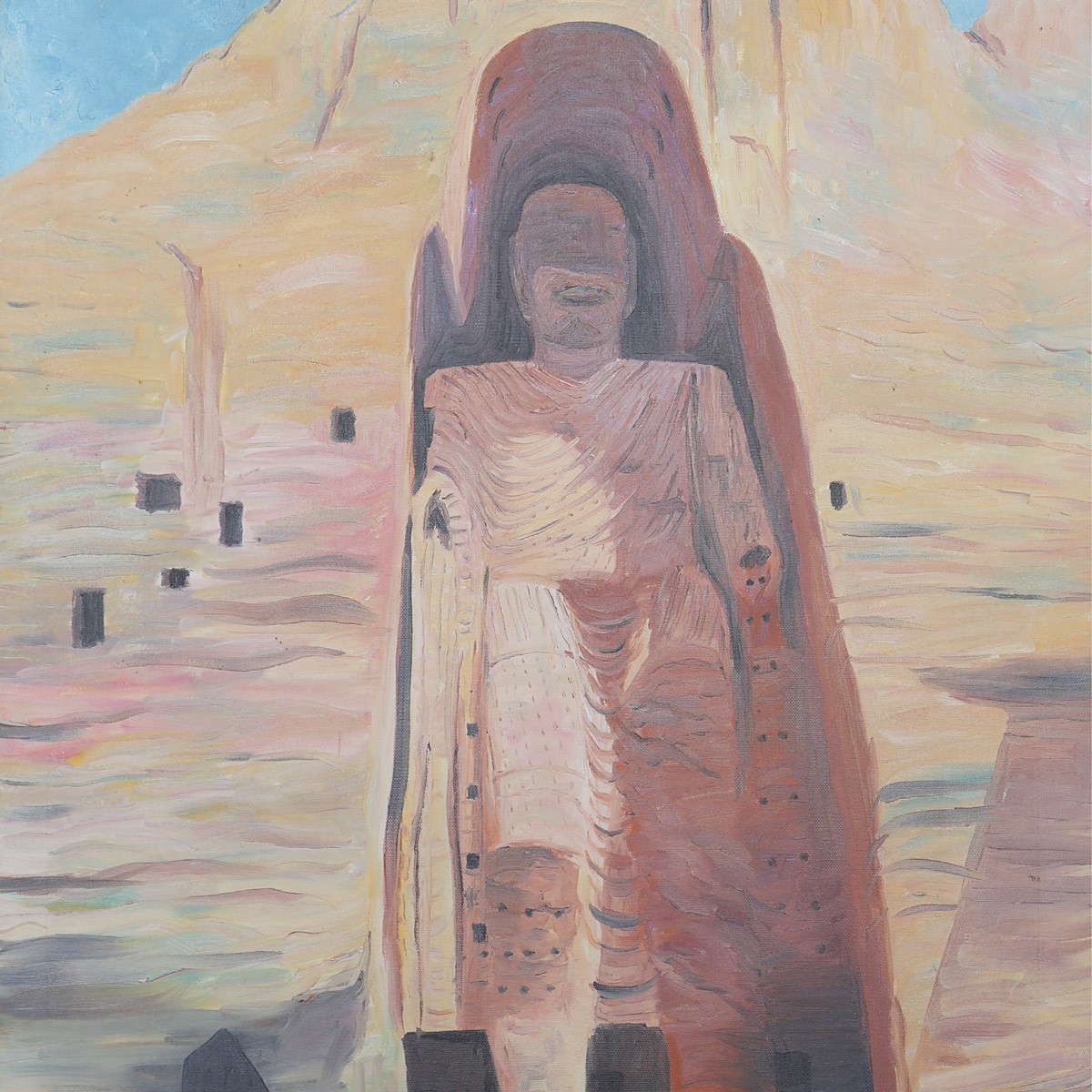 Bamiyan Sculptures Artwork| High Quality Bamiyan Painting| Budha Artwork 2