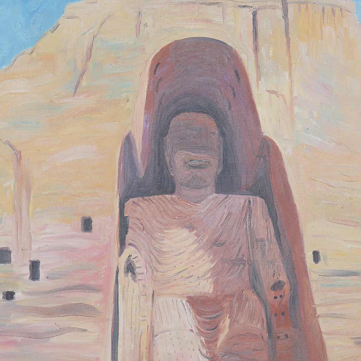 Bamiyan Sculptures Artwork| High Quality Bamiyan Painting| Budha Artwork 3