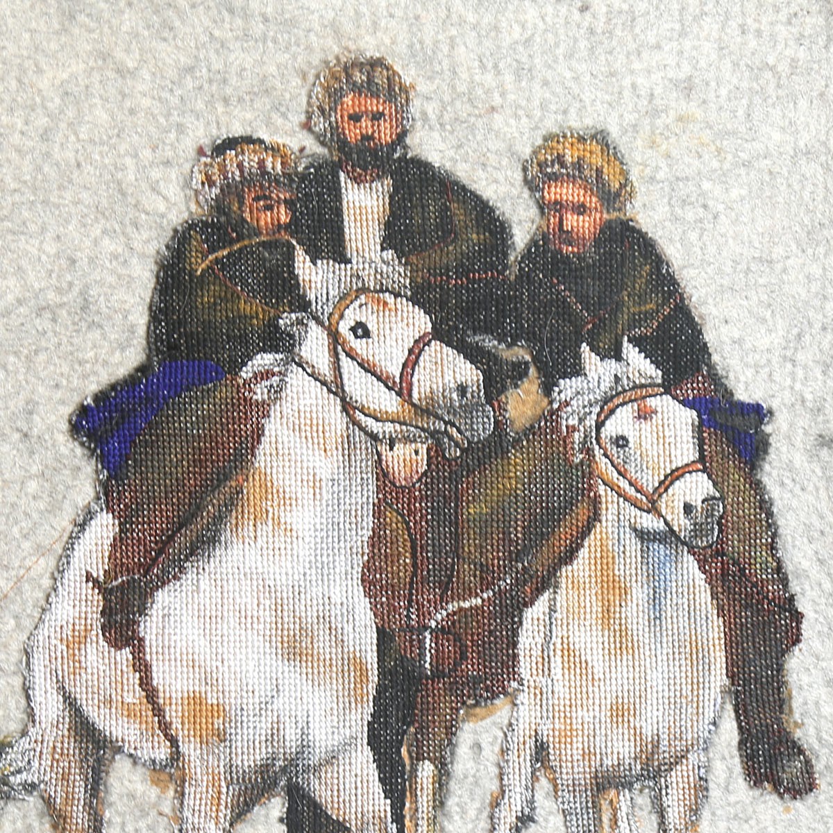 Beautiful Buzkashi Needlework Painting| Famous Afghan Sport Buzkashi Artwork 2