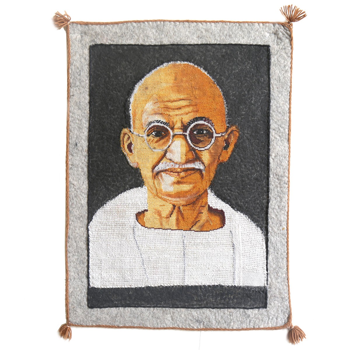 Gandi Oil and Needlework Painting on Felt| Beautiful Afghan Artwork 1