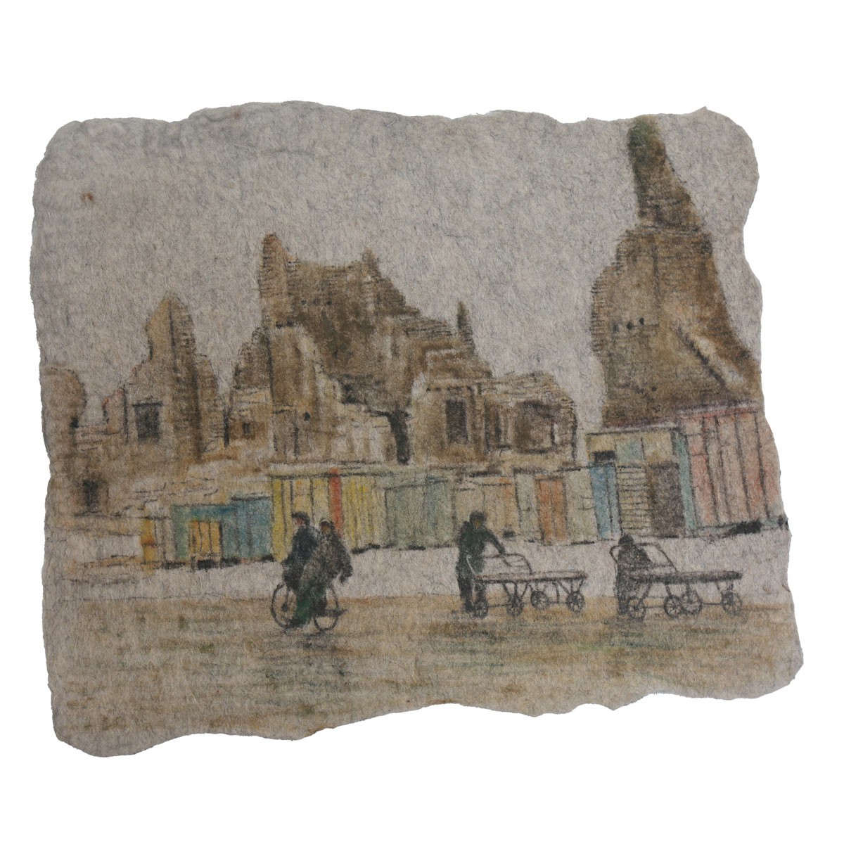 Mujahidin Era Artwork| Old Kabul Painting| Afghanistan View Artwork 1