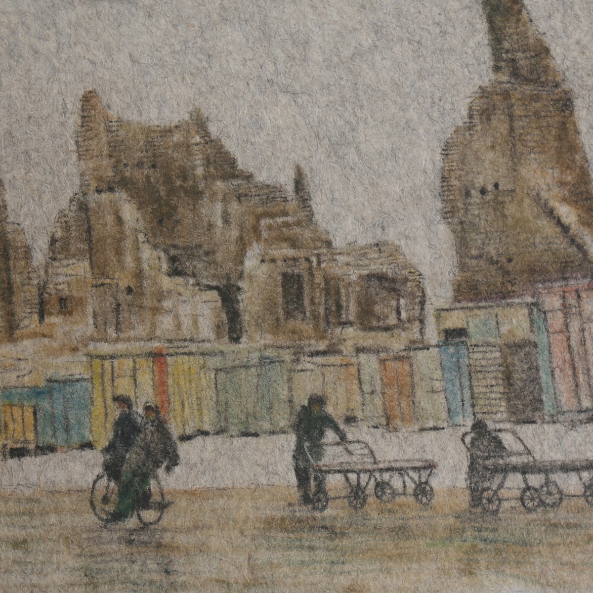 Mujahidin Era Artwork| Old Kabul Painting| Afghanistan View Artwork 2