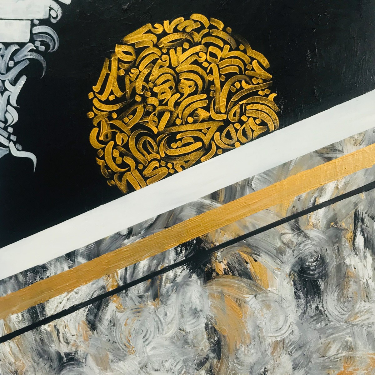 Beautiful Calligraphy Afghan Artwork | Oil Color Artwork on Canvas 2