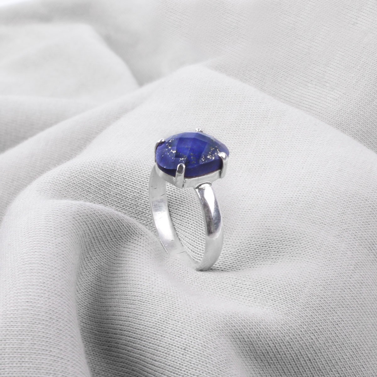 Lapis Lazuli Oval Jewelry Set | Silver Antique Pendant, Earrings, Ring 4