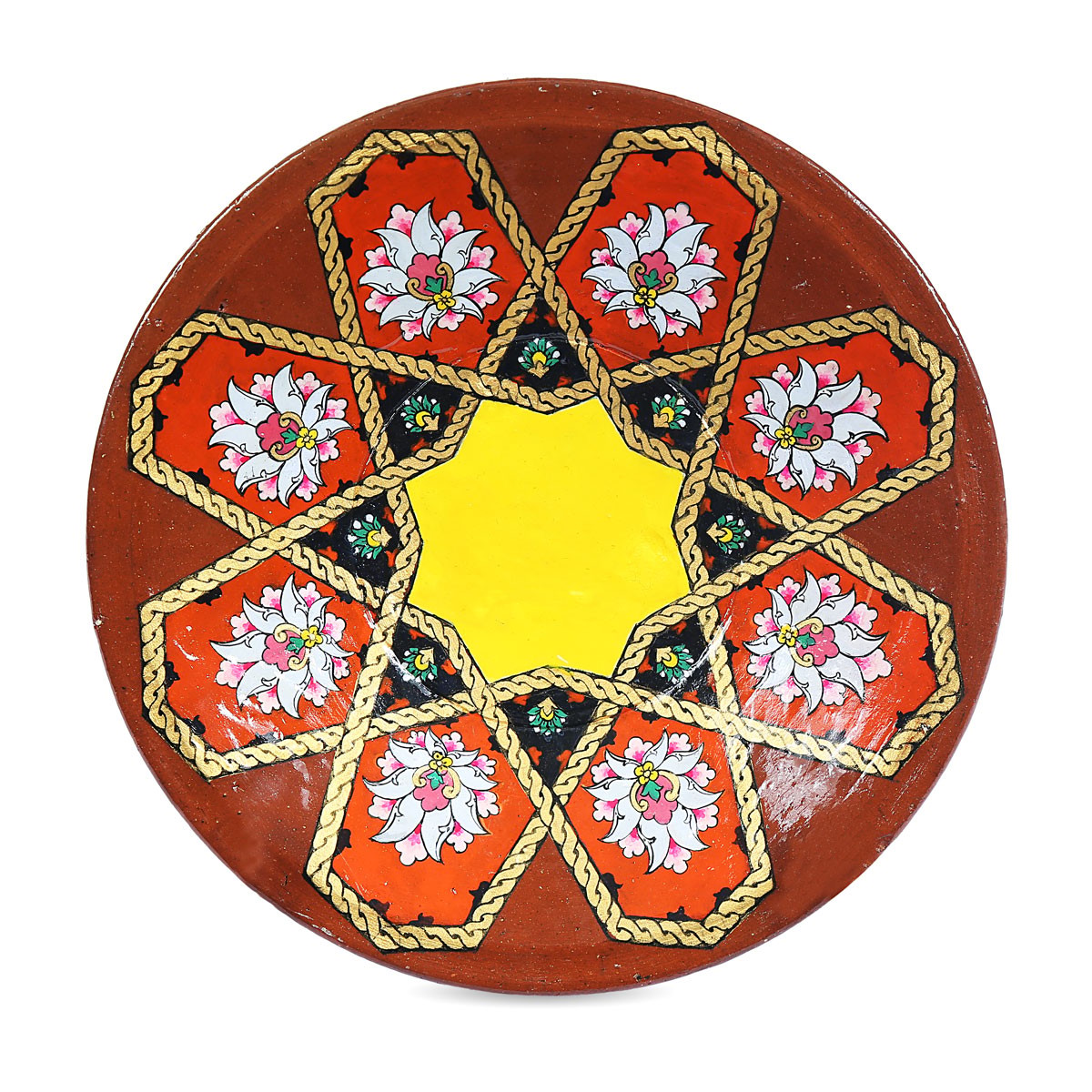 Brown Handmade Pottery Ceramic Plate 2