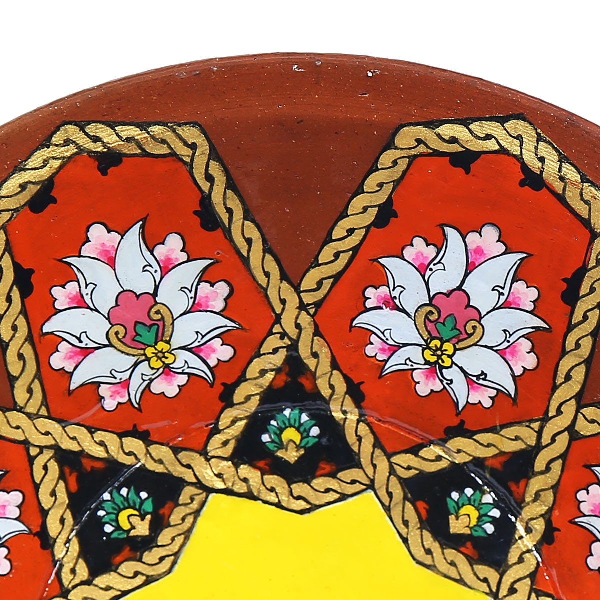 Brown Handmade Pottery Ceramic Plate 3