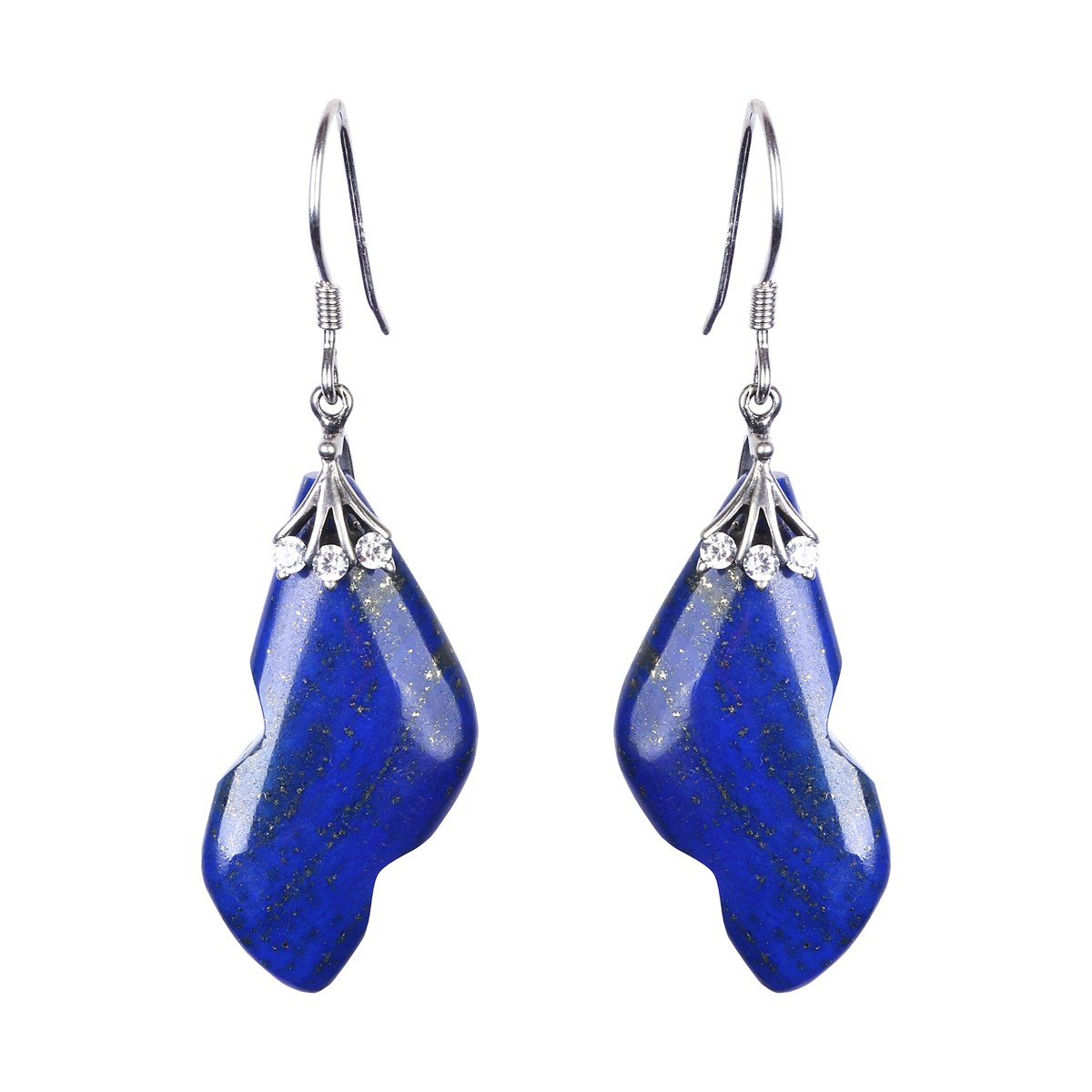 Lapis Lazuli Jewelry Set | Silver Pendant & Earrings 3