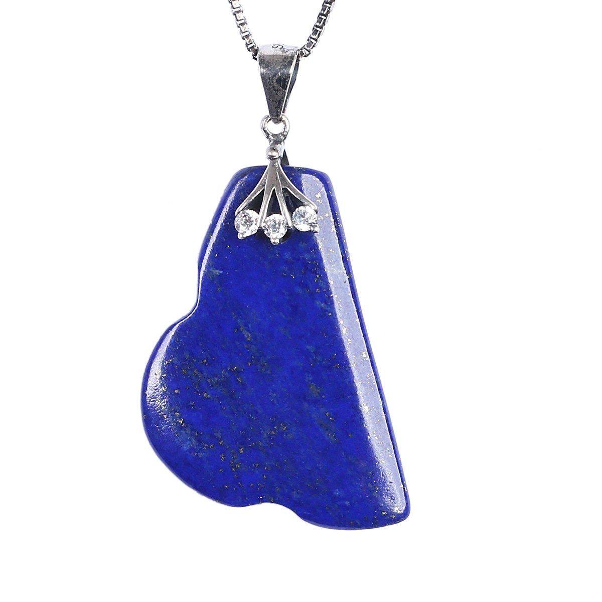 Lapis Lazuli Pendant | Silver Drop Locket 2