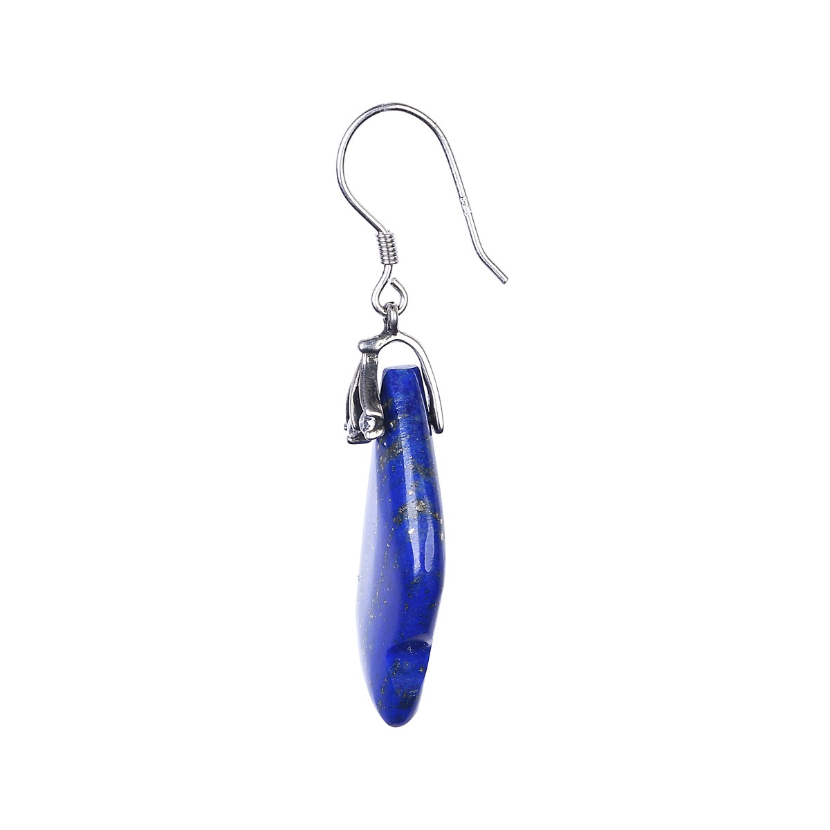Lapis Lazuli Silver Earrings | Hook Dangle Earrings 2