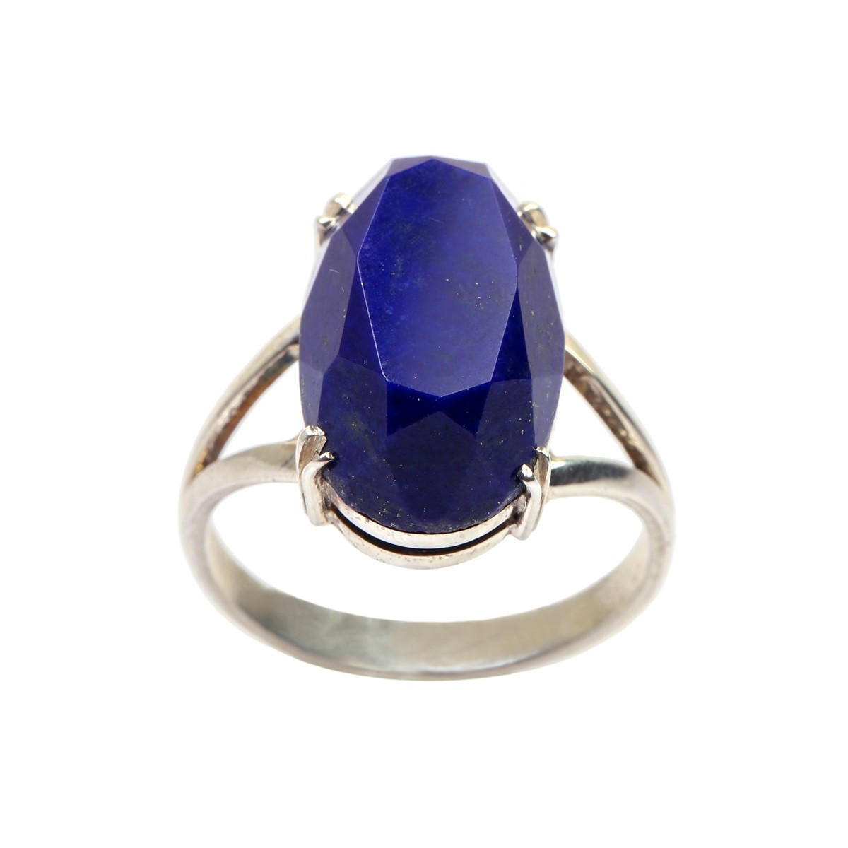 Blue Lapis Lazuli Crystal Ring | Solitaire Split Ring 2