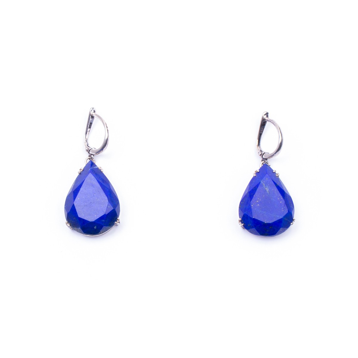 Pear Lapis Lazuli Jewel Set | Silver Pendant, Earrings, Ring 3