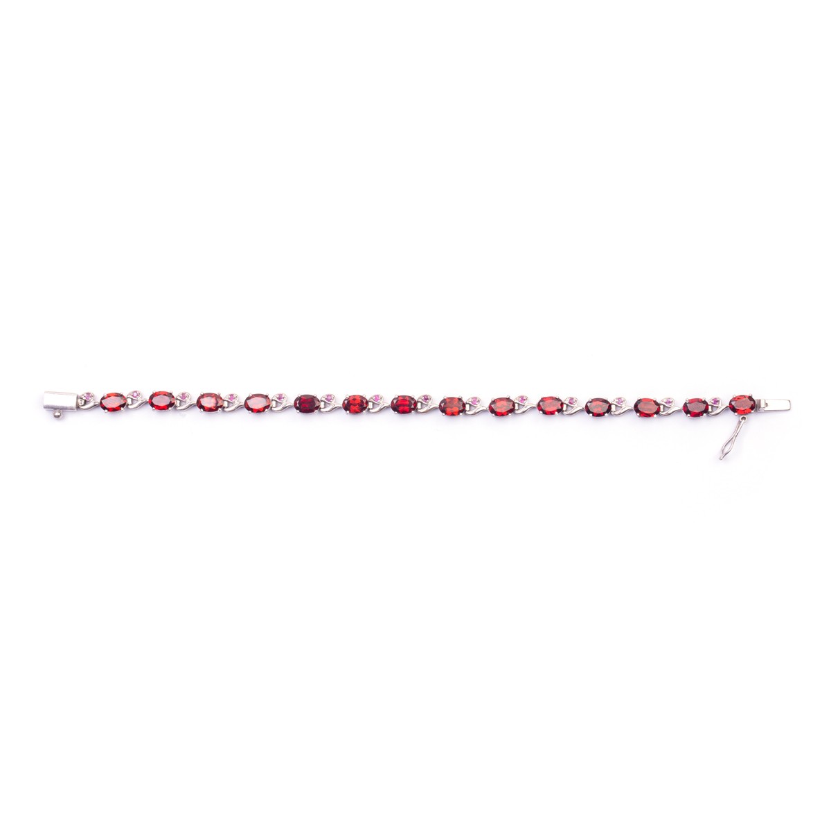 Garnet Stone Bracelet | Silver Bracelet Band 1