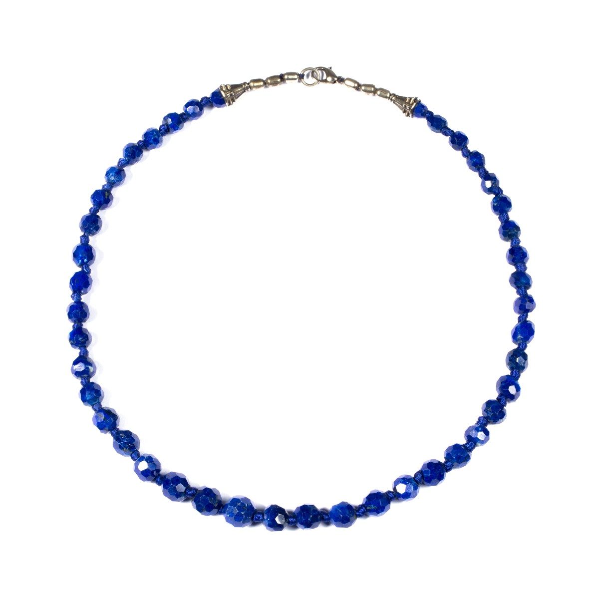 Lapis Lazuli Necklace | Beaded Choker Necklace Blue Lapis 1