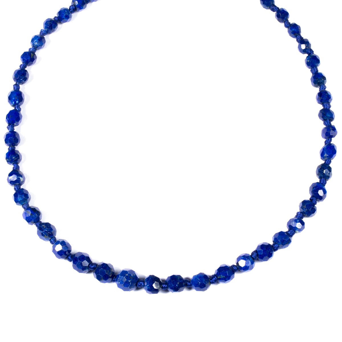 Lapis Lazuli Necklace | Beaded Choker Necklace Blue Lapis 2