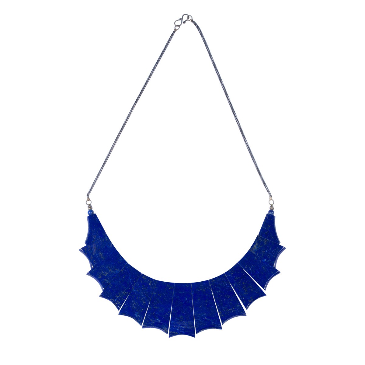 Lapis Lazuli Jewelry Set | Teardrop Earrings with Choker Necklace 2