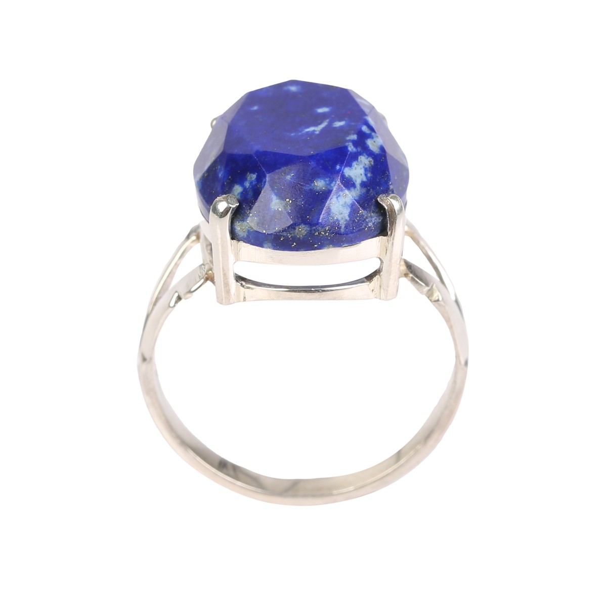 Lapis Lazuli Men's Ring | Silver Solitaire Ring  1