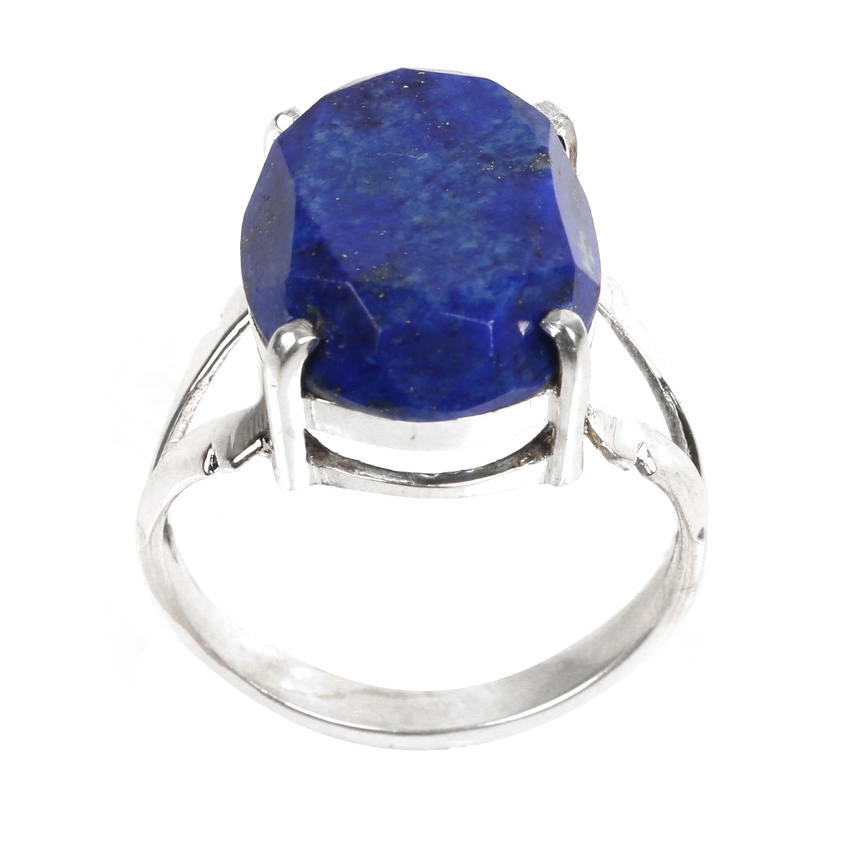 Lapis Lazuli Silver Ring | Oval Solitaire Ring 2