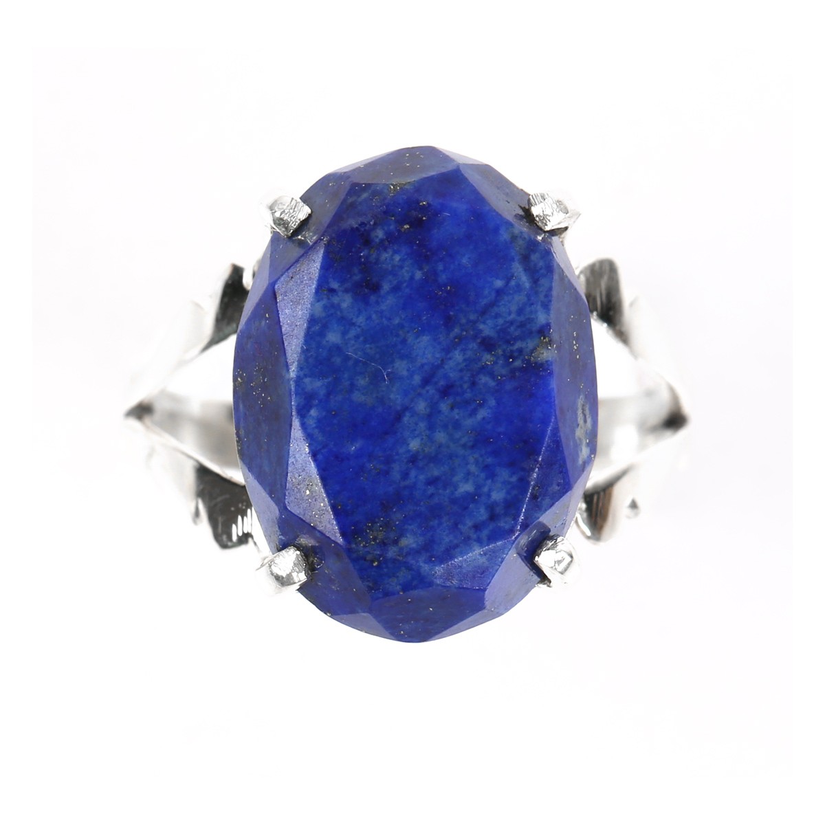 Lapis Lazuli Silver Ring | Oval Solitaire Ring 3