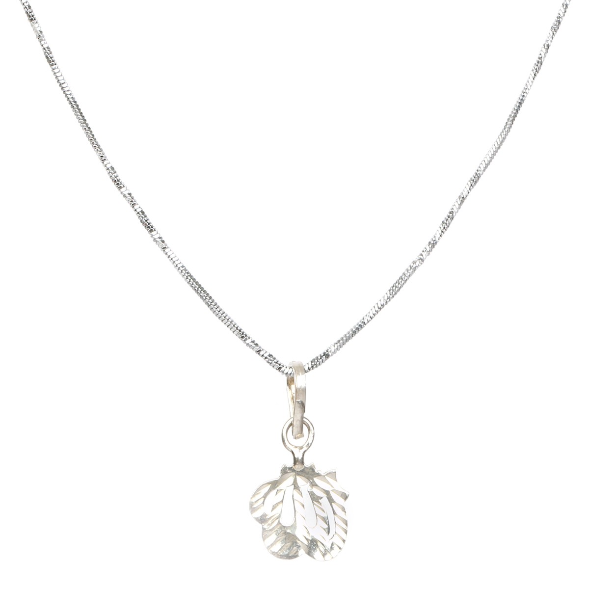 100% Pure Silver Allah Pendant | Small Allah Chain Locket 2