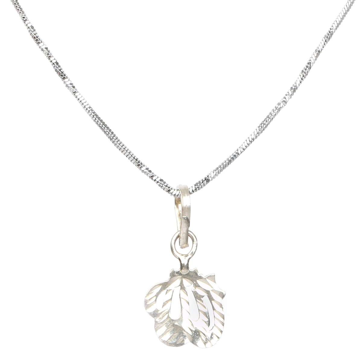 100% Pure Silver Allah Pendant | Small Allah Chain Locket 3