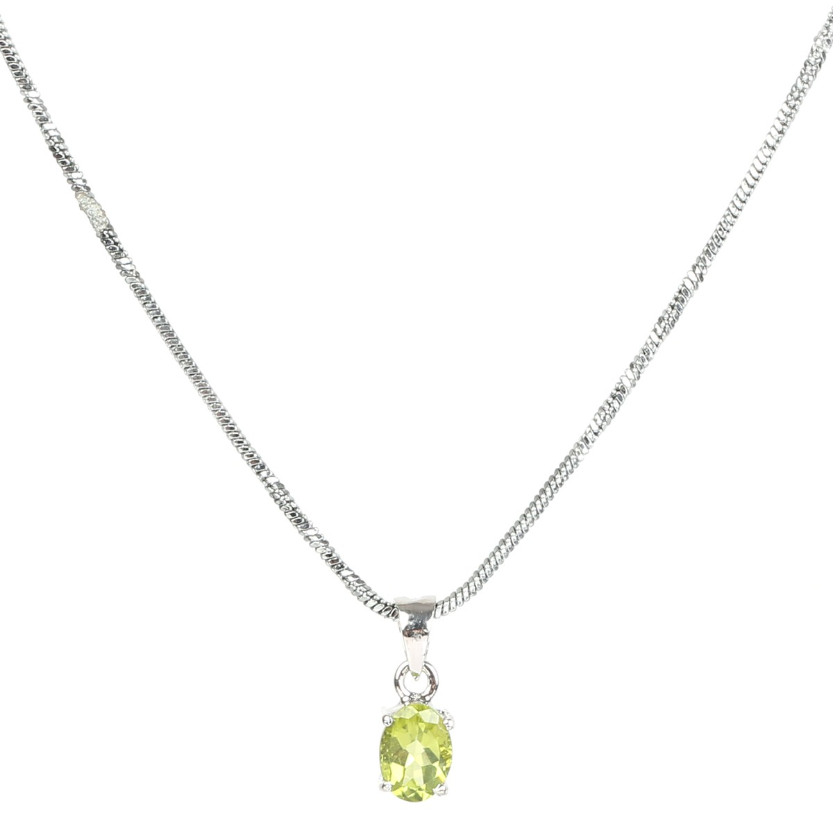 Green Peridot Jewelry Set | Silver Pendant, Studs, Ring 2