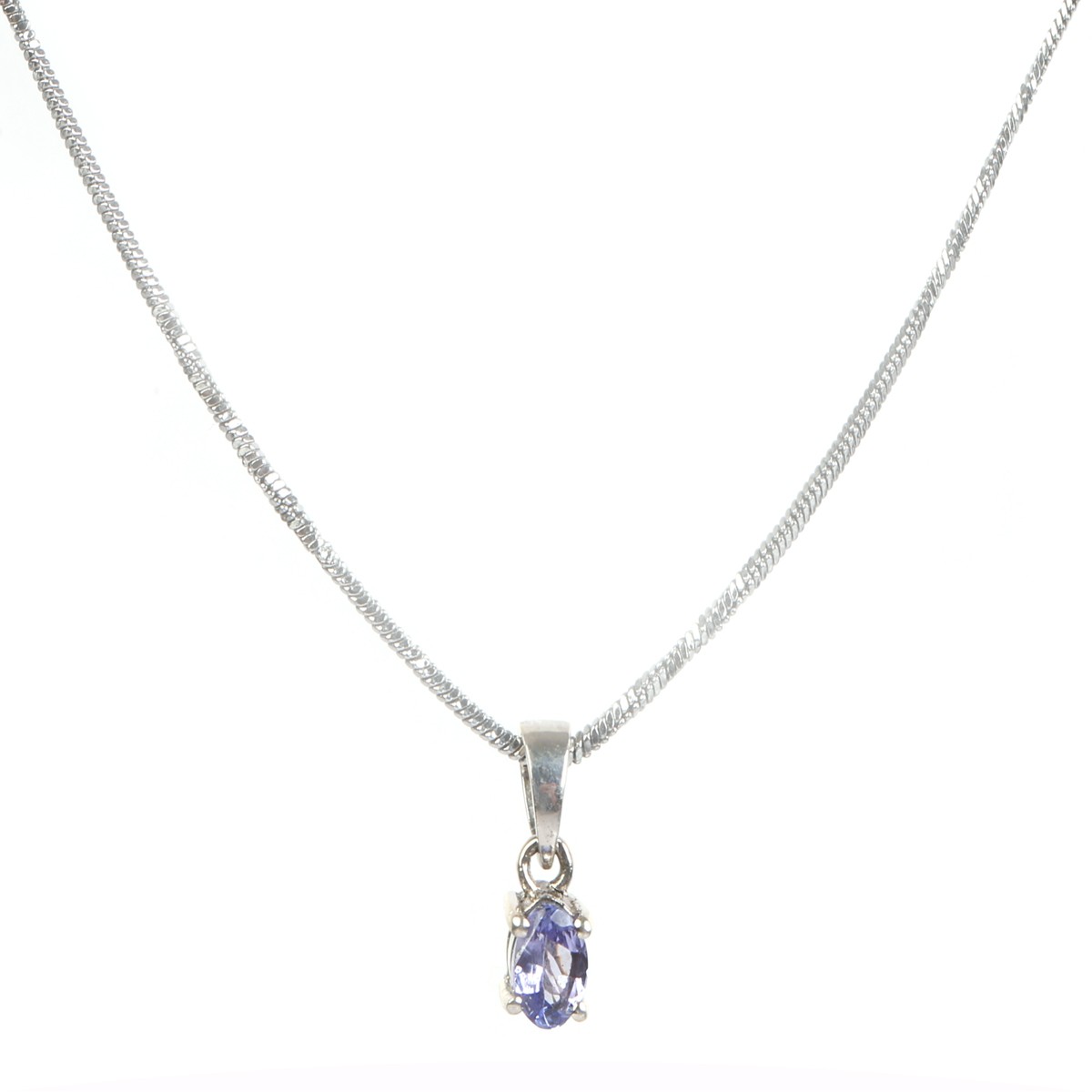 Tanzanite Jewelry Set | Round Silver Pendant, Studs, Ring 2