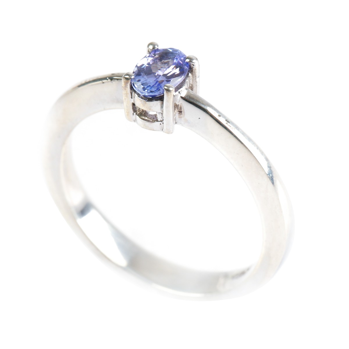 Tanzanite Jewelry Set | Round Silver Pendant, Studs, Ring 3