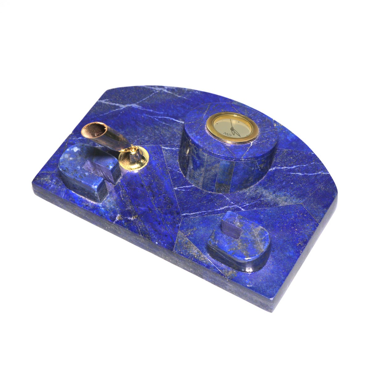 Lapis Pen Holder with Attached Clock | Casual Table Pen Stand and Clock 2