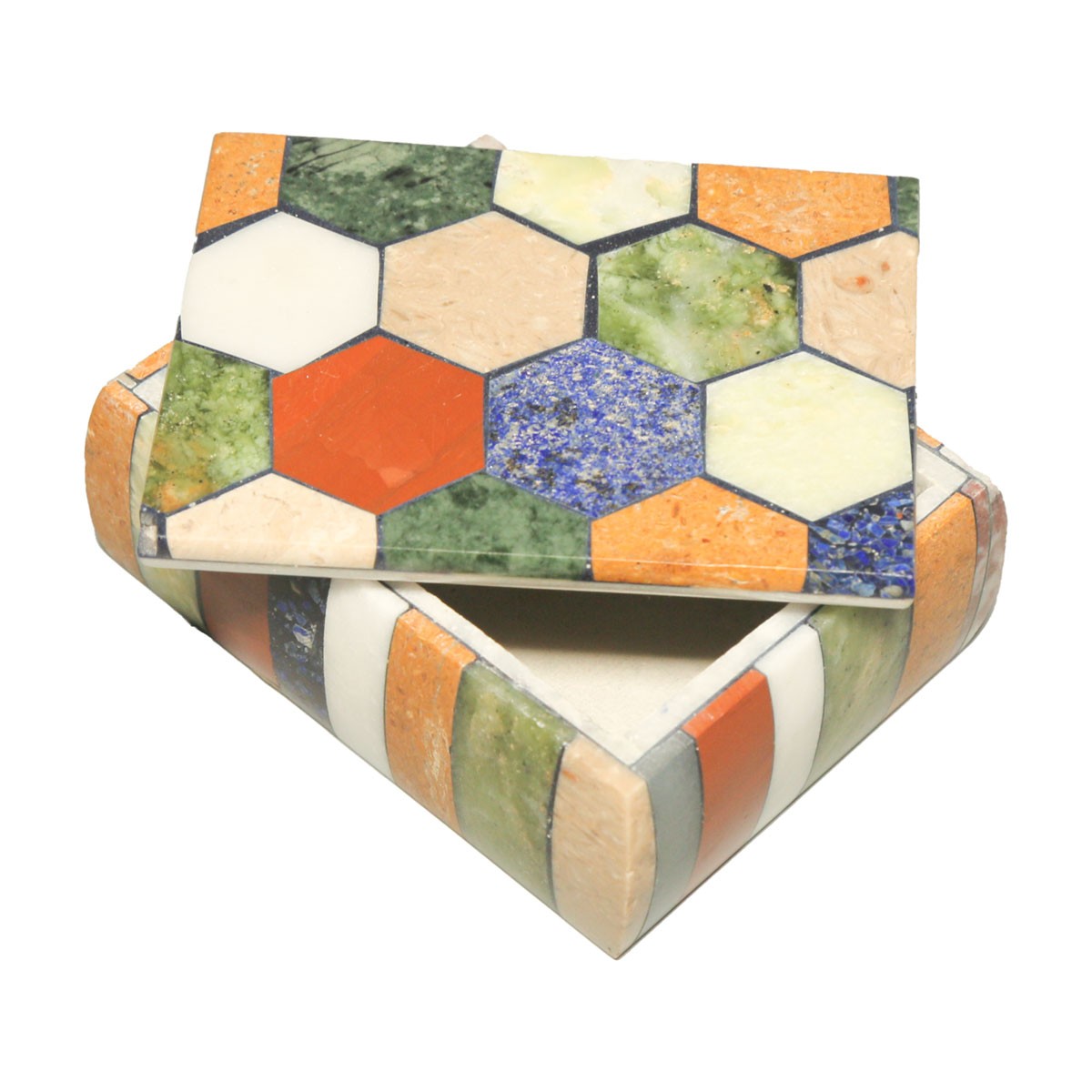 Multi Stone Rectangle Jewelry Box | Handmade Jewel Box 1