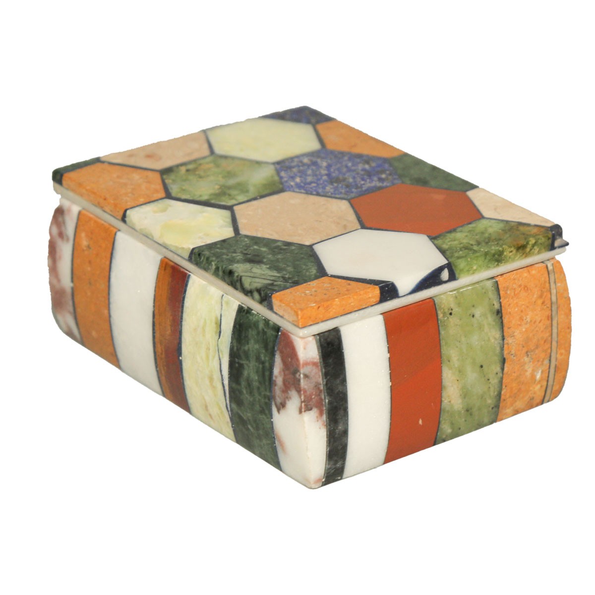 Multi Stone Rectangle Jewelry Box | Handmade Jewel Box 3