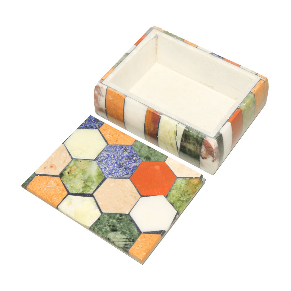 Multi Stone Rectangle Jewelry Box | Handmade Jewel Box 4