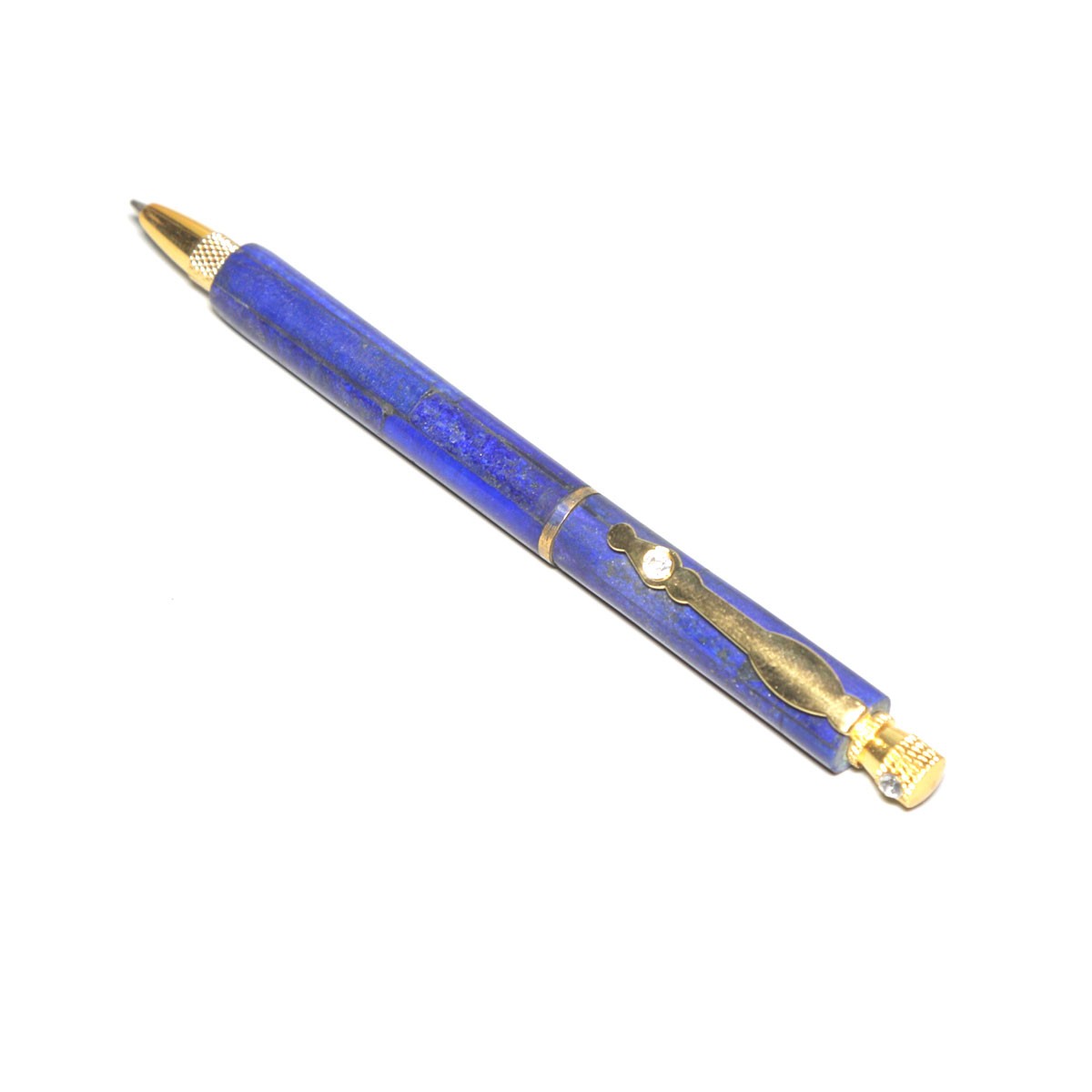 Lapis Stone Pen with Golden Color Nip and Handle 3