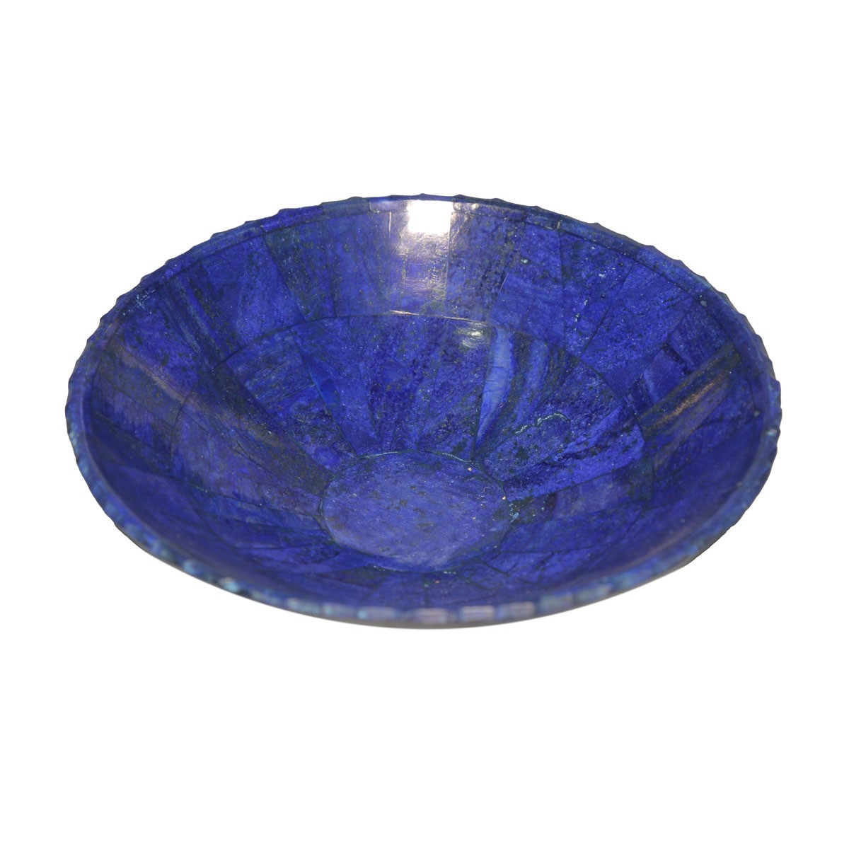 Blue Lapis Bowl | Footed Small Bowl with Curly Edge 2