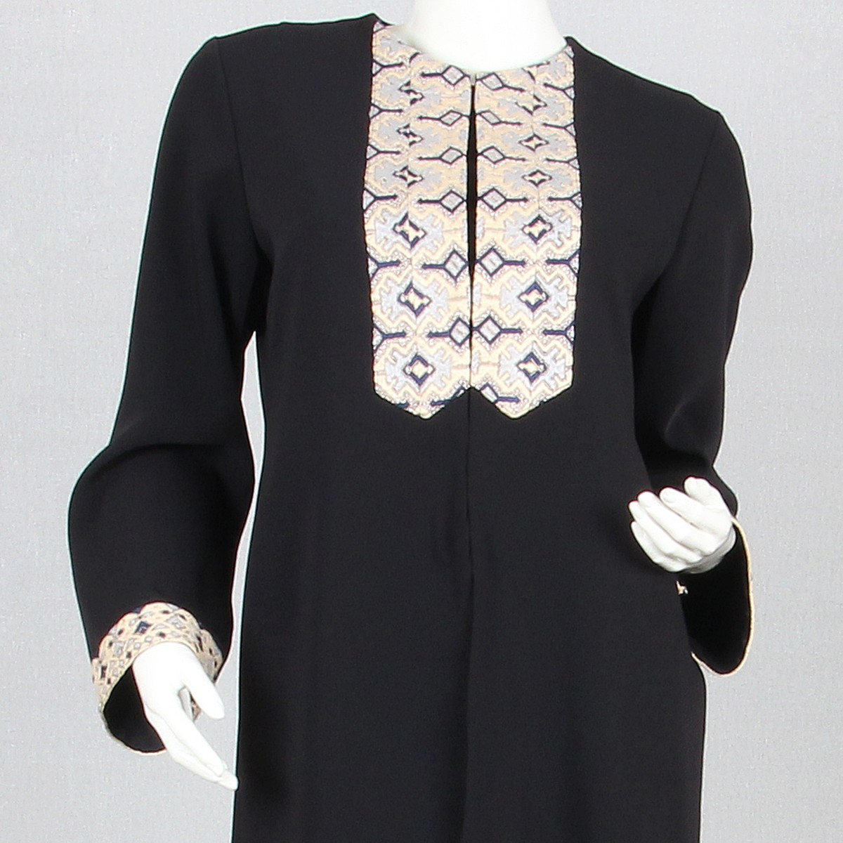 Black Women's Formal Suit Set | Classic Crepe Coat, Trousers & Vest  2