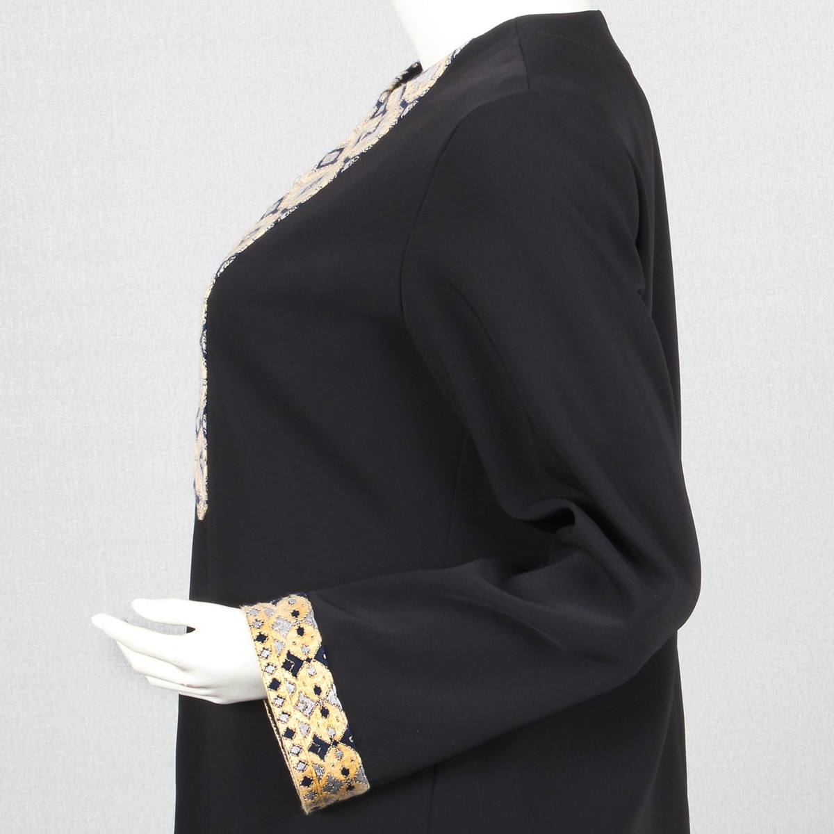 Black Women's Formal Suit Set | Classic Crepe Coat, Trousers & Vest  3