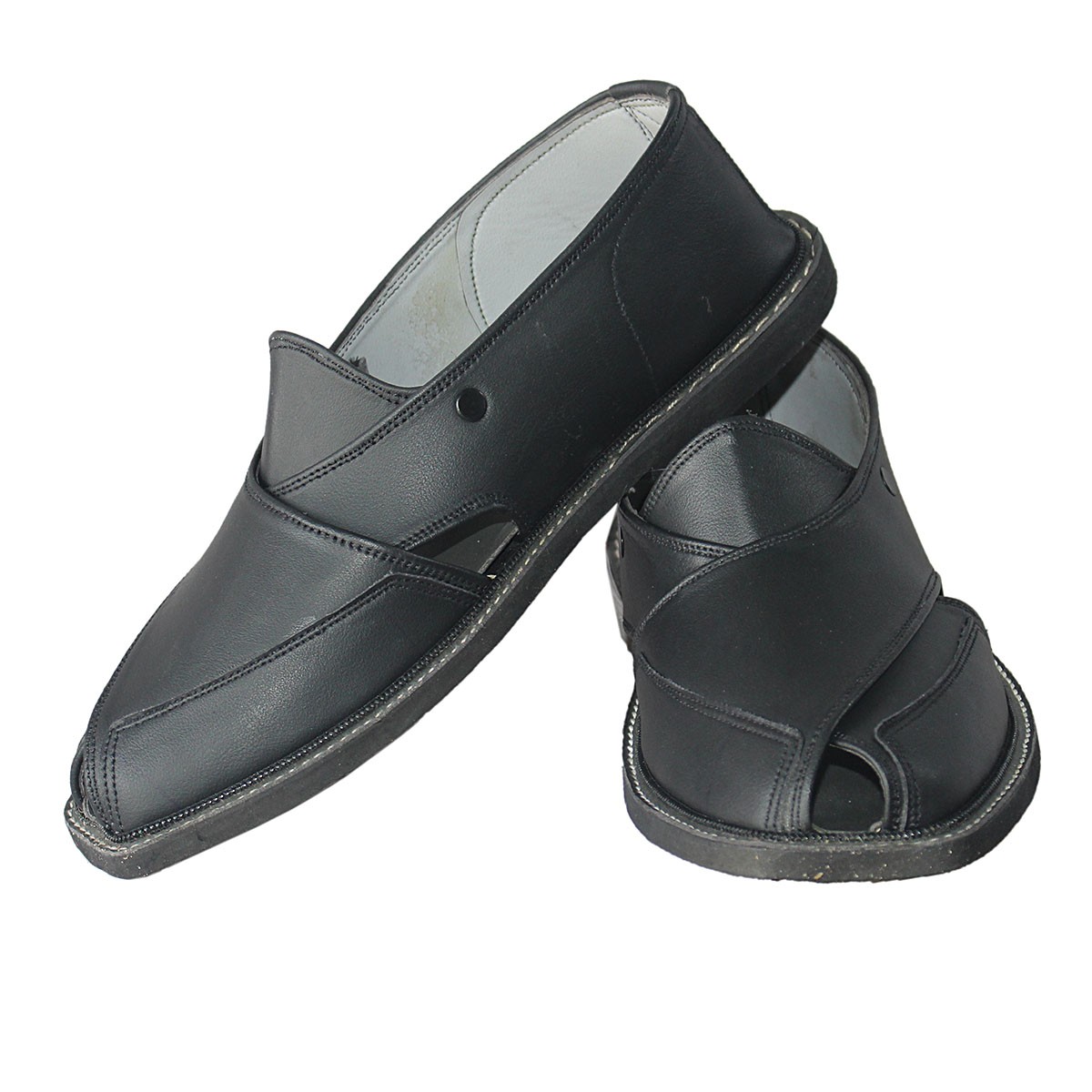 Black Charsadwal Shoes | Kunar Handmade Chappal 2
