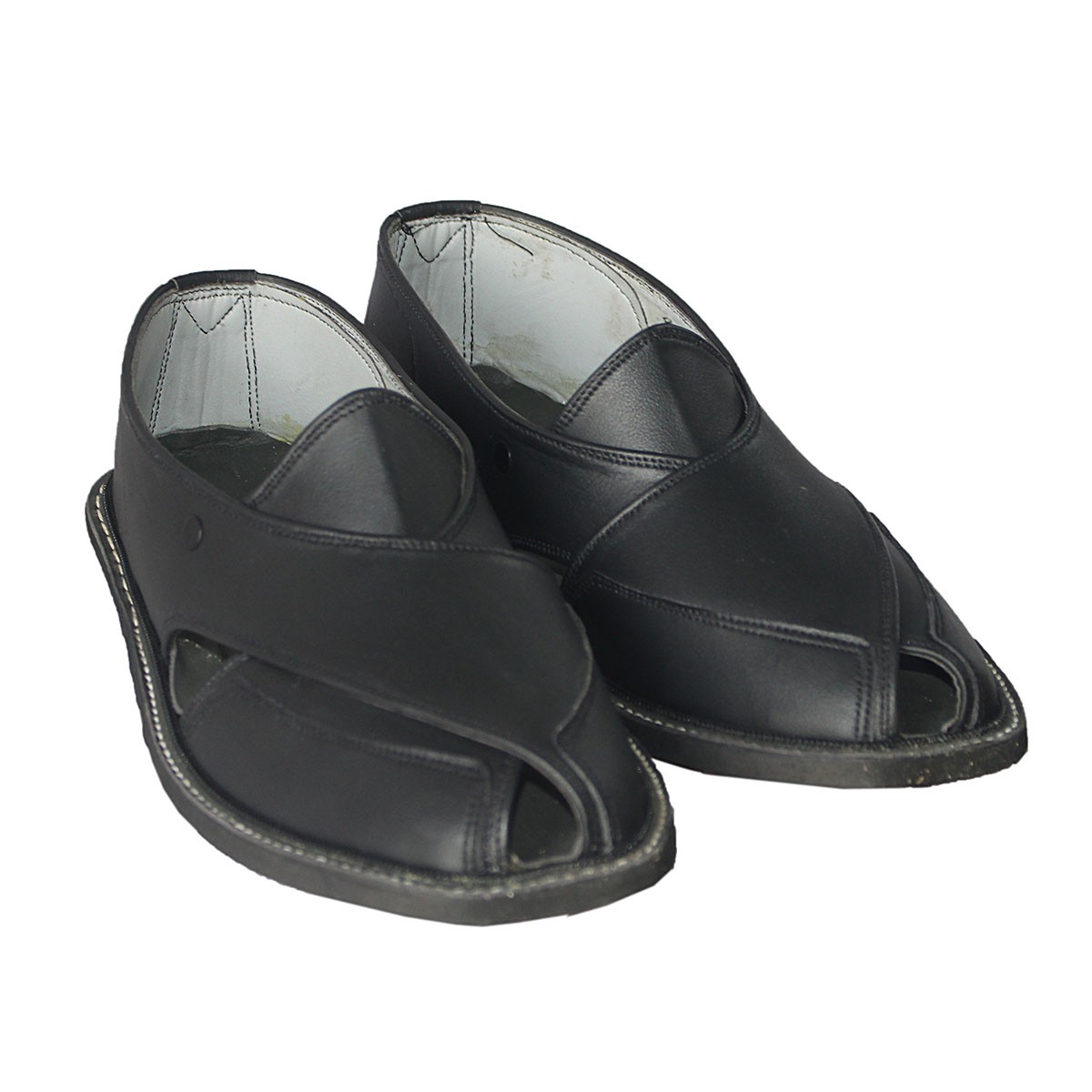 Black Charsadwal Shoes | Kunar Handmade Chappal 1