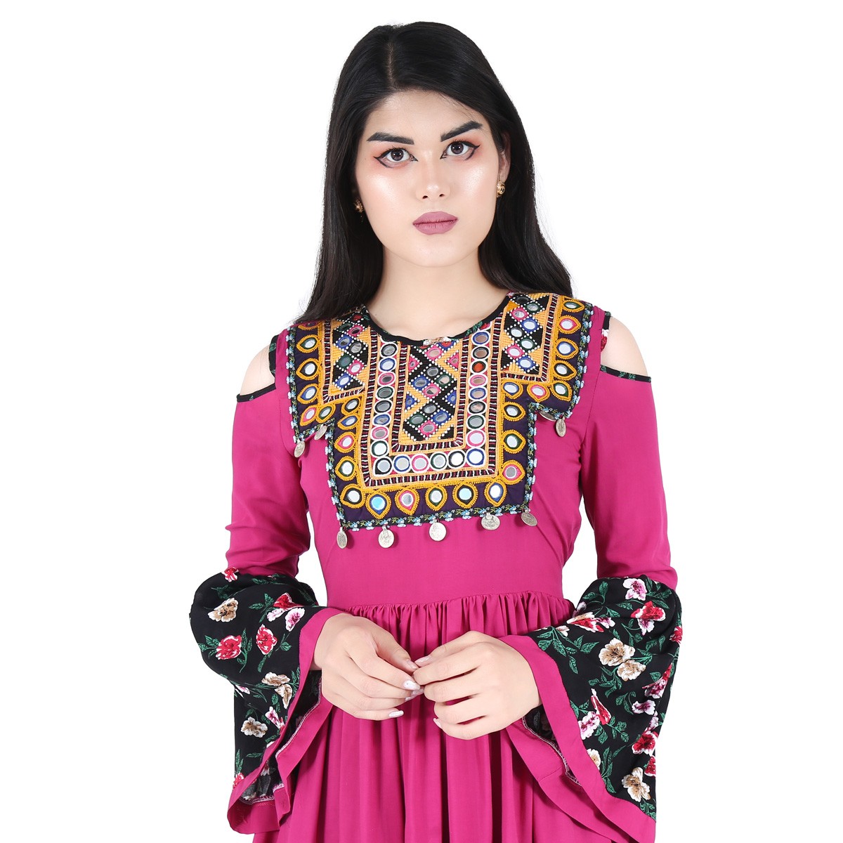 Afghan Pink Short Dress 2